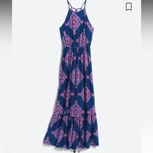 French Grey “Sydnie” maxi riffle hem dress